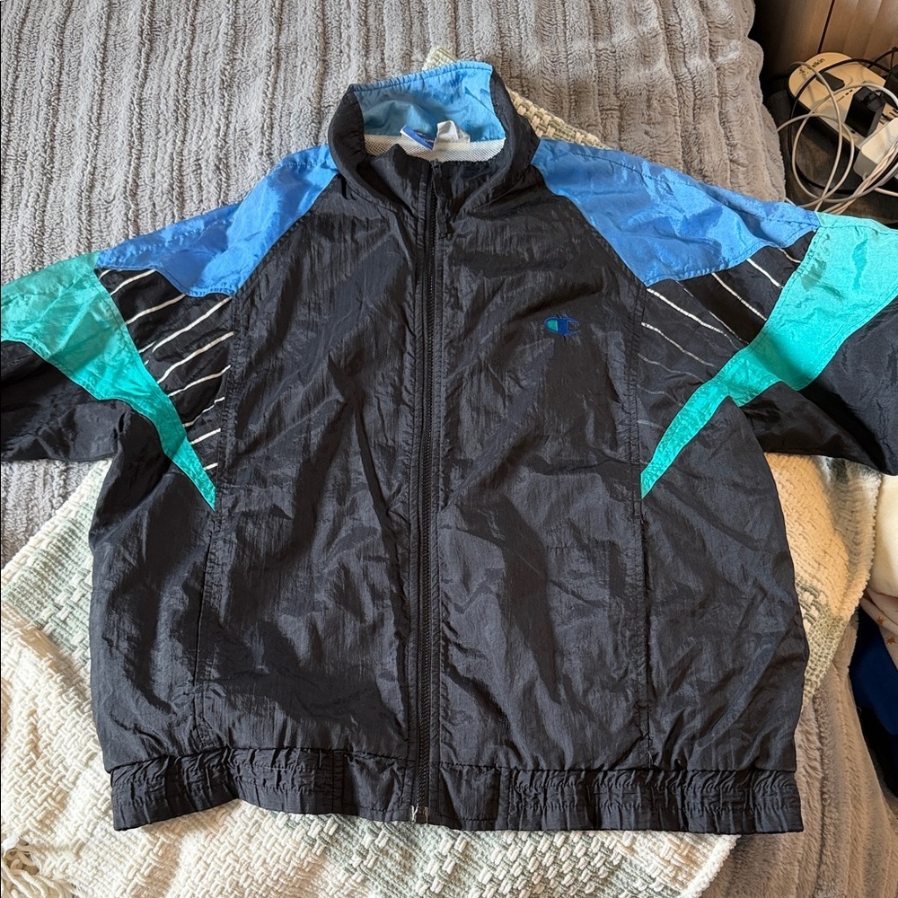 Men’s Vintage Champion windbreaker **FLAWED**